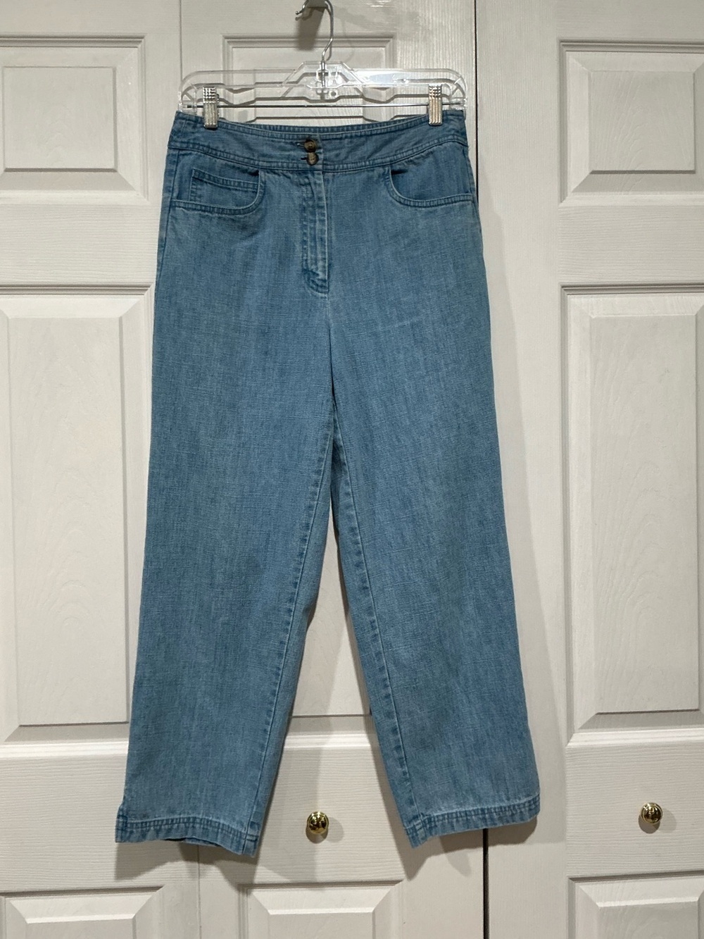 💙 Talbots Crop High Rise Blue Denim Jeans - 6 / 28 (01486)